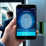Biometric Security in a Modern City**

A diverse group of fully clothed people using various biometric devices (smartphone fingerprint scanner, facial recognition at a building entrance, palm vein scanner at a bank). The background is a clean, futuristic cityscape with subtle holographic displays. Emphasis on security and convenience. Safe for work, appropriate content, professional, perfect anatomy, natural proportions, modern technology, well-formed hands.

**