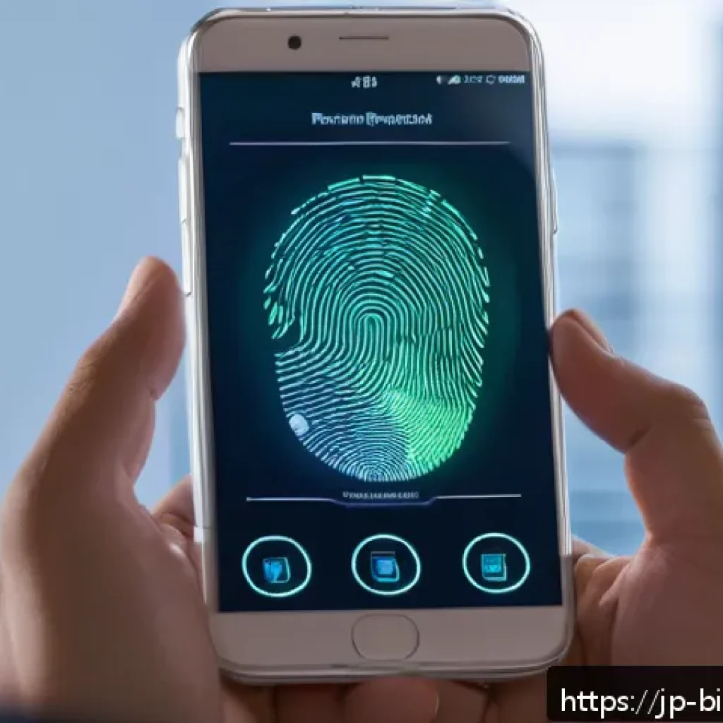 생체인식 시스템의 탐지 및 대응 체계 - A futuristic high-tech biometric authentication scene showing diverse biometric methods: fingerprint...